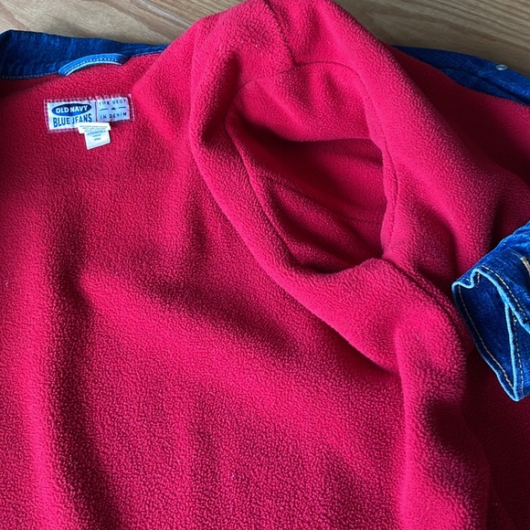 Vintage Old Navy Blue Jeans jacket with red lining - Picture 6 of 6